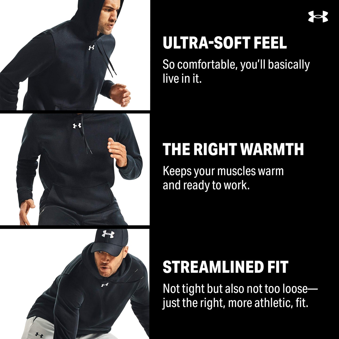 Under Armour Men's UA Hustle Fleece Hoodie XXL Red
