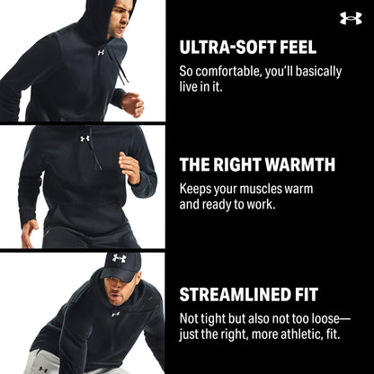 Under Armour Men's UA Hustle Fleece Hoodie XXL Red