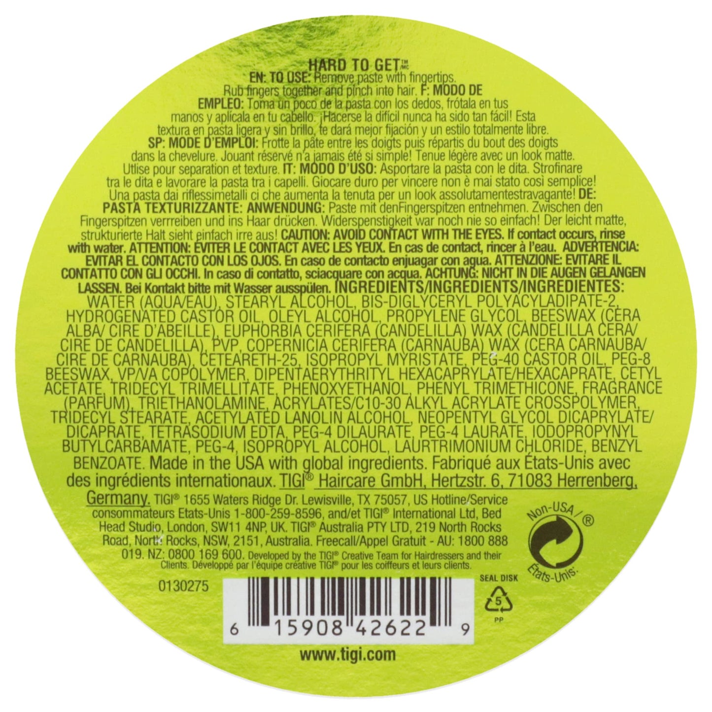 TIGI Bed Head Hard To Get Paste 1.5 oz