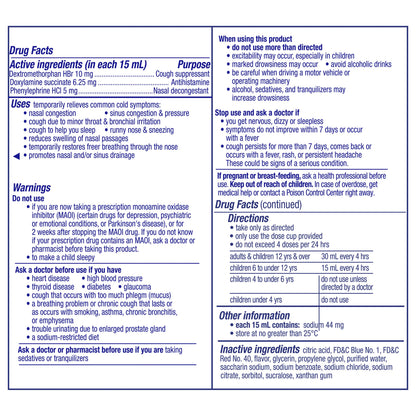 Vicks NyQuil Cough DM & Congestion Medicine, Berry - 12 fl oz