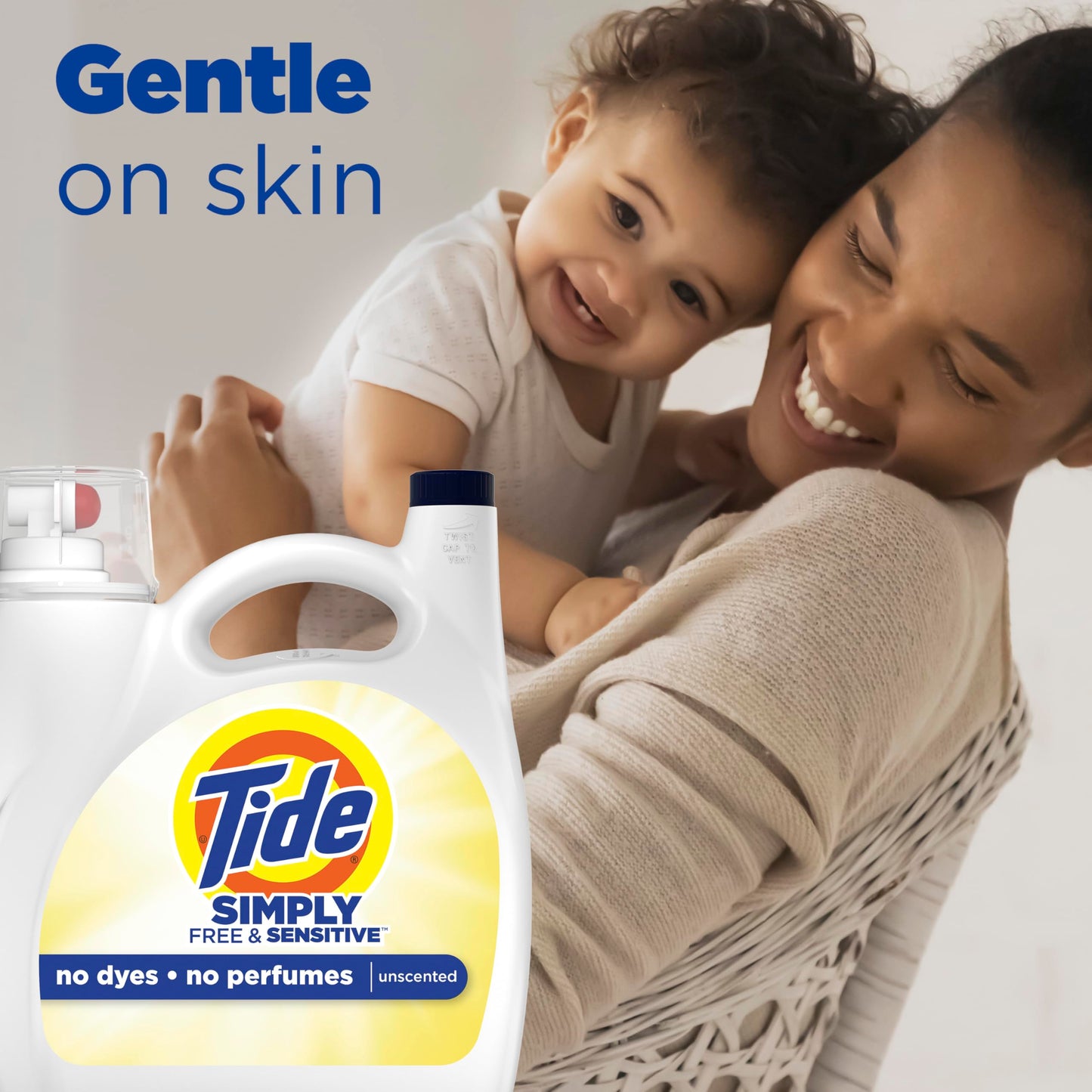 Simply Liquid Laundry Detergent, Free & Sensitive, 128 Oz, 89 Loads
