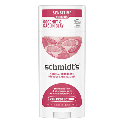 Schmidt's Aluminum Free Natural Deodorant for Women and Men, Hemp Seed Oil and Sage for Sensitive Skin with 24 Hour Odor Protection, Certified Cruelty Free, Vegan Deodorant, 3.25 oz,vetiver,sage,WHITE