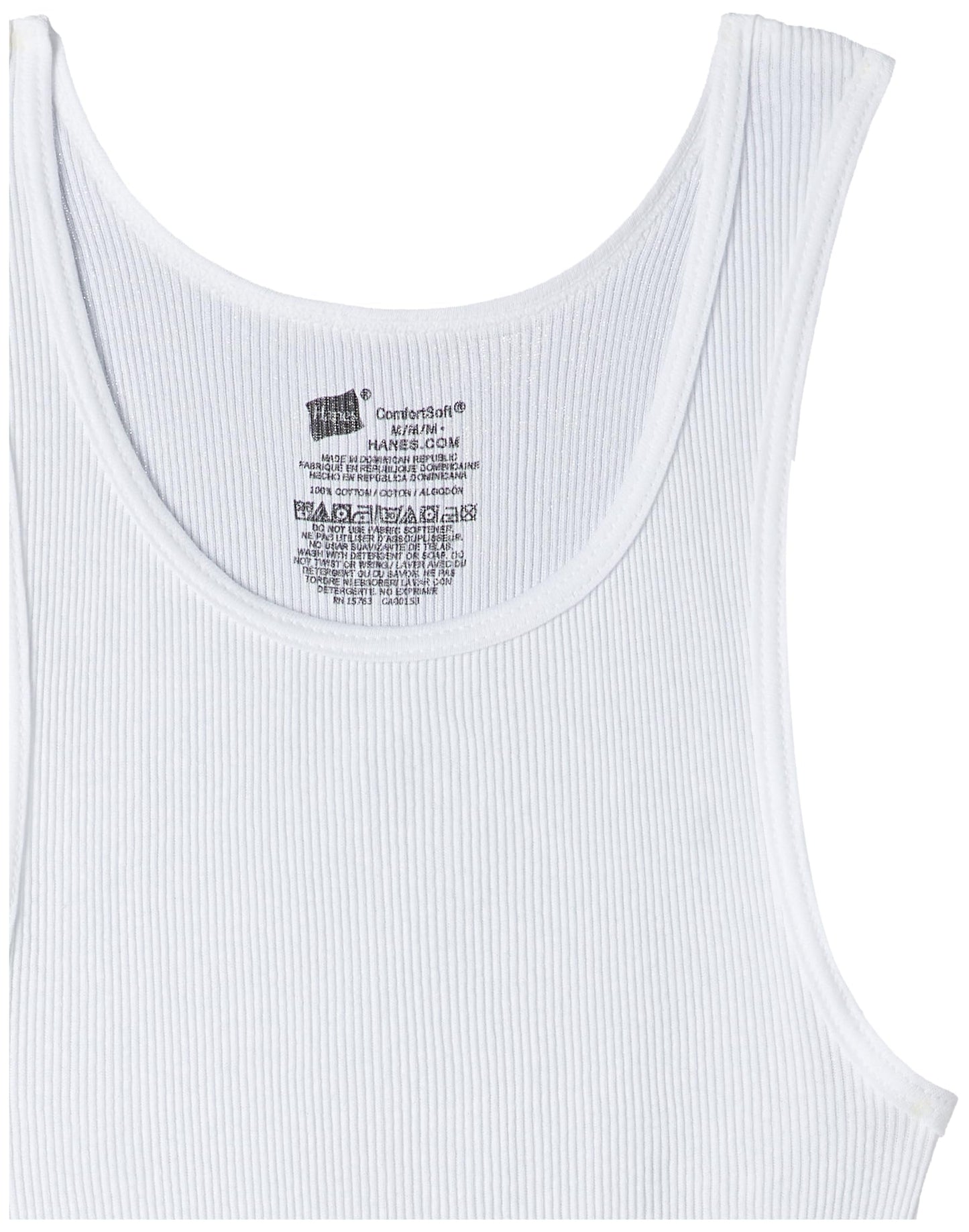 Hanes White 3-Pack A-Tank, L-White (White, Medium 38"-40" Chest)