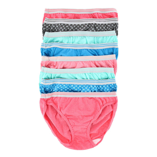 Fruit of the Loom Women's Heather Bikini Underwear (8 Pack), 5, Multi