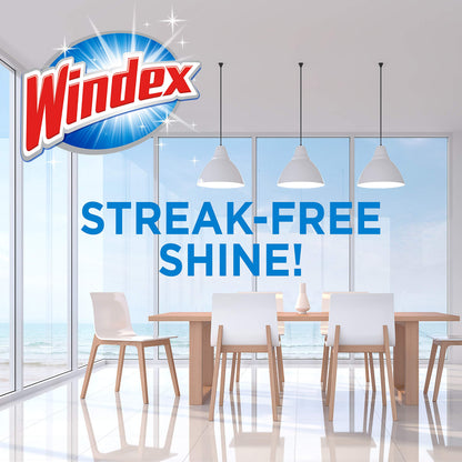 Windex Wipes Glass Cleaning Ammonia Free, Pre-Moistened Glass and Surface Wipes to Clean Home Surfaces, Household Essentials, Original Scent, 38 Count (Pack of 6)