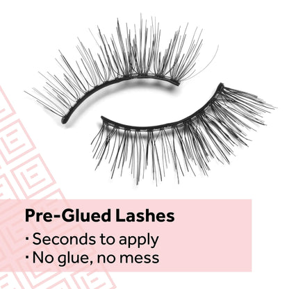 Eylure Pre-Glued Light & Wispy Eyelashes, Accents No. 003, Twin Pack