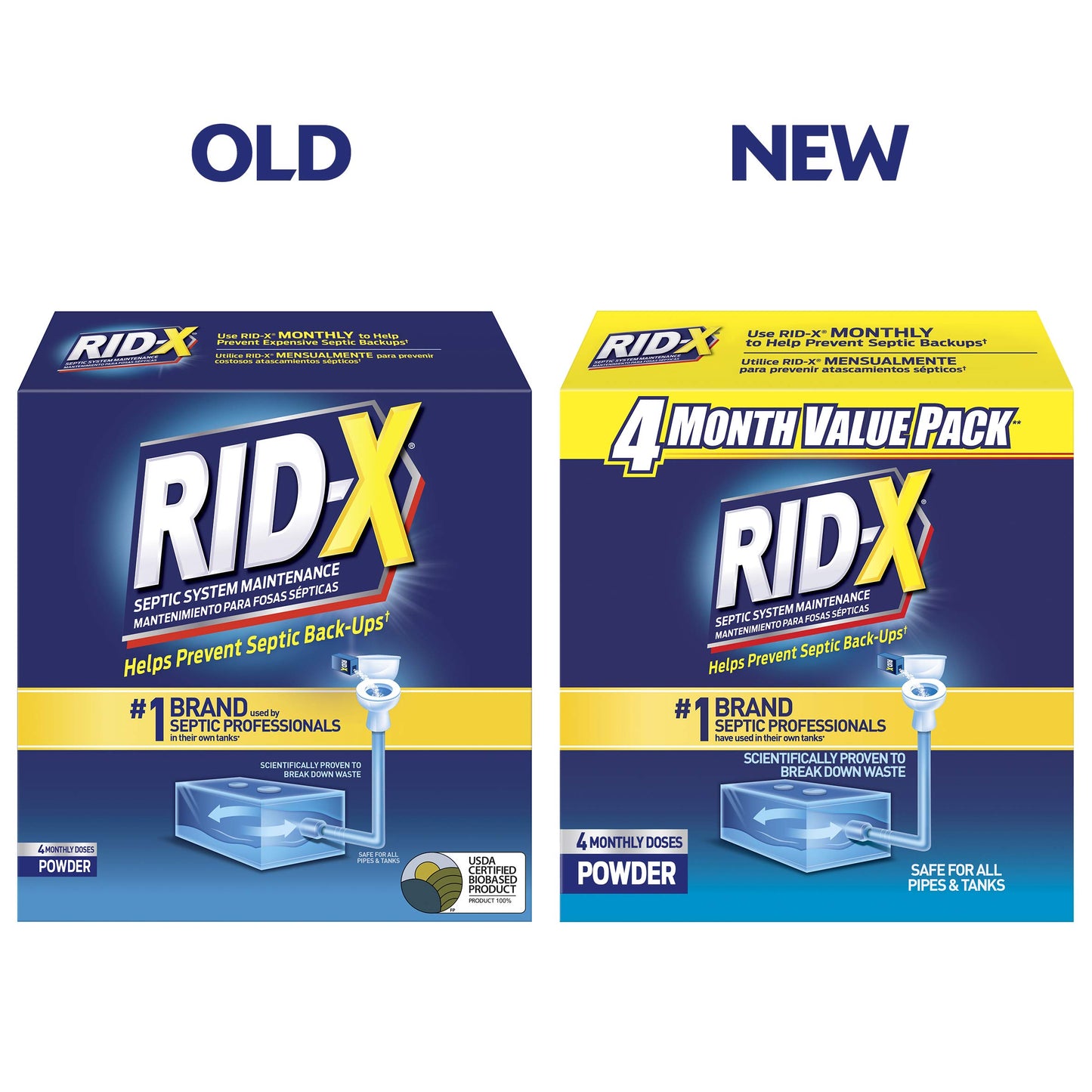 RID-X Septic Treatment, 4 Month Supply Of Powder, 39.2 oz
