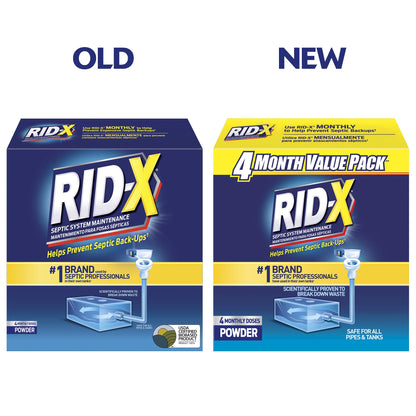 RID-X Septic Treatment, 4 Month Supply Of Powder, 39.2 oz