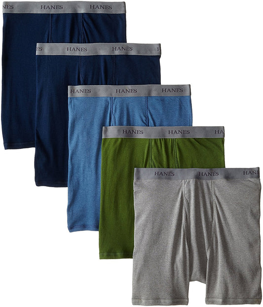 Hanes Men's 5-Pack Boxer Brief (Medium, Assorted)