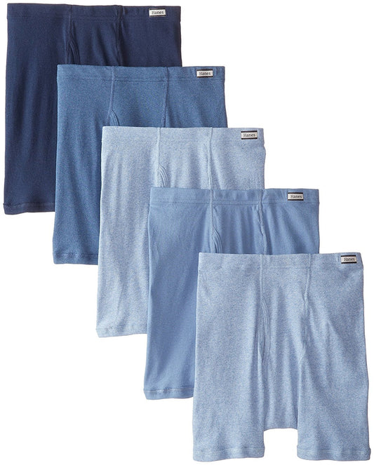 Hanes Men's Boxer Briefs ComfortSoft Waistband 5PK, Blue, Size Medium