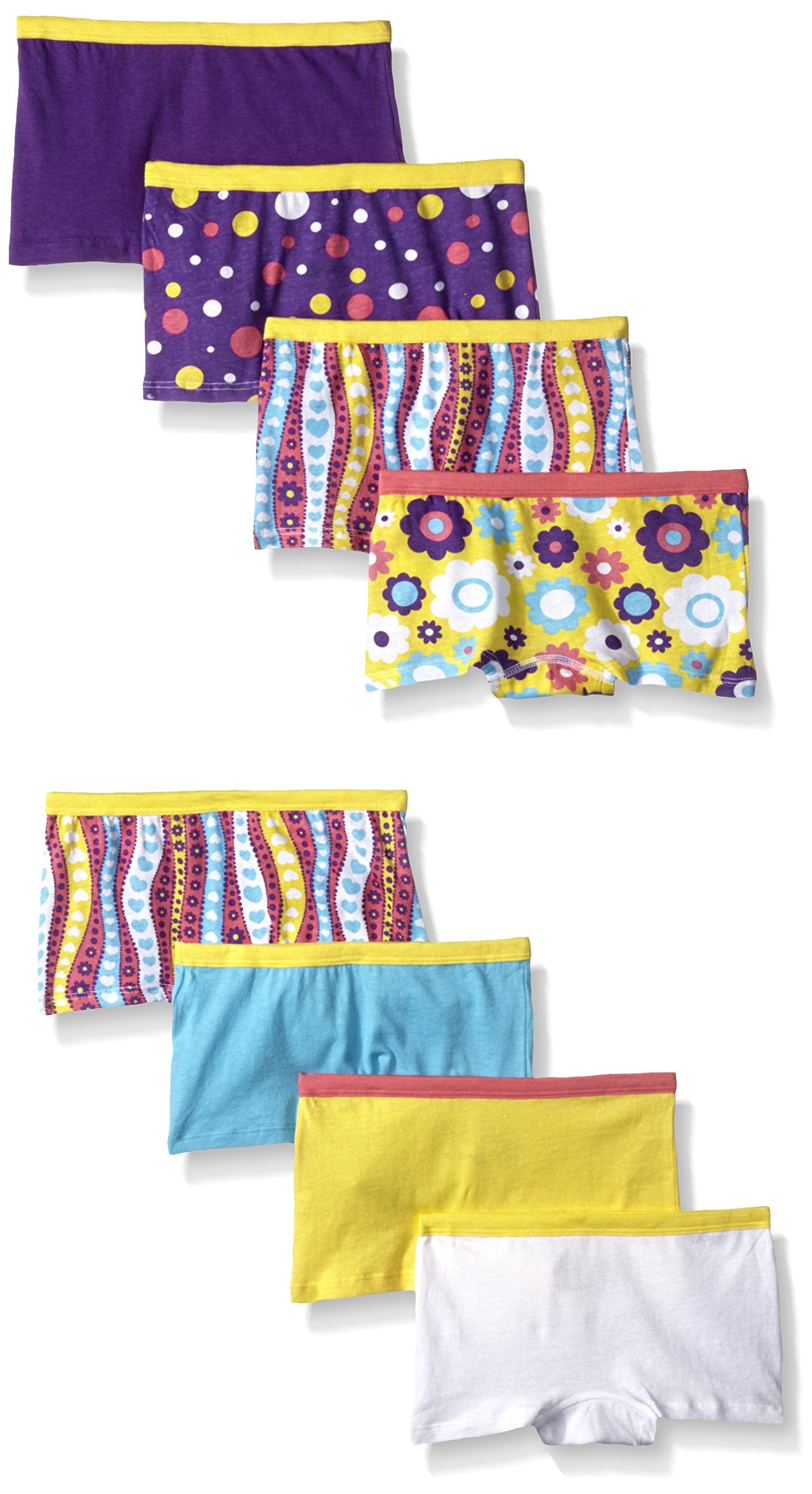 Fruit of the Loom Little Girls' Boyshort, Assorted, 8(Pack of 8)