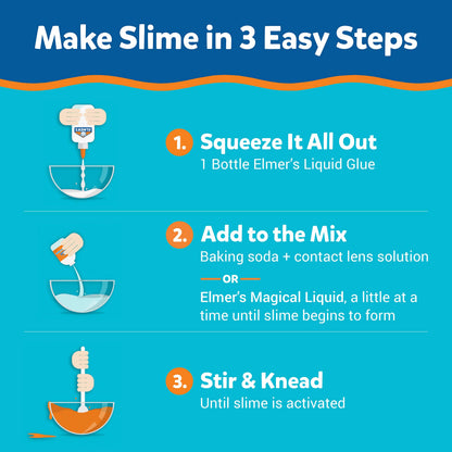Elmer's Color Changing Liquid Glue, Great for Making Slime, Washable, Blue to Purple, 5 Ounces