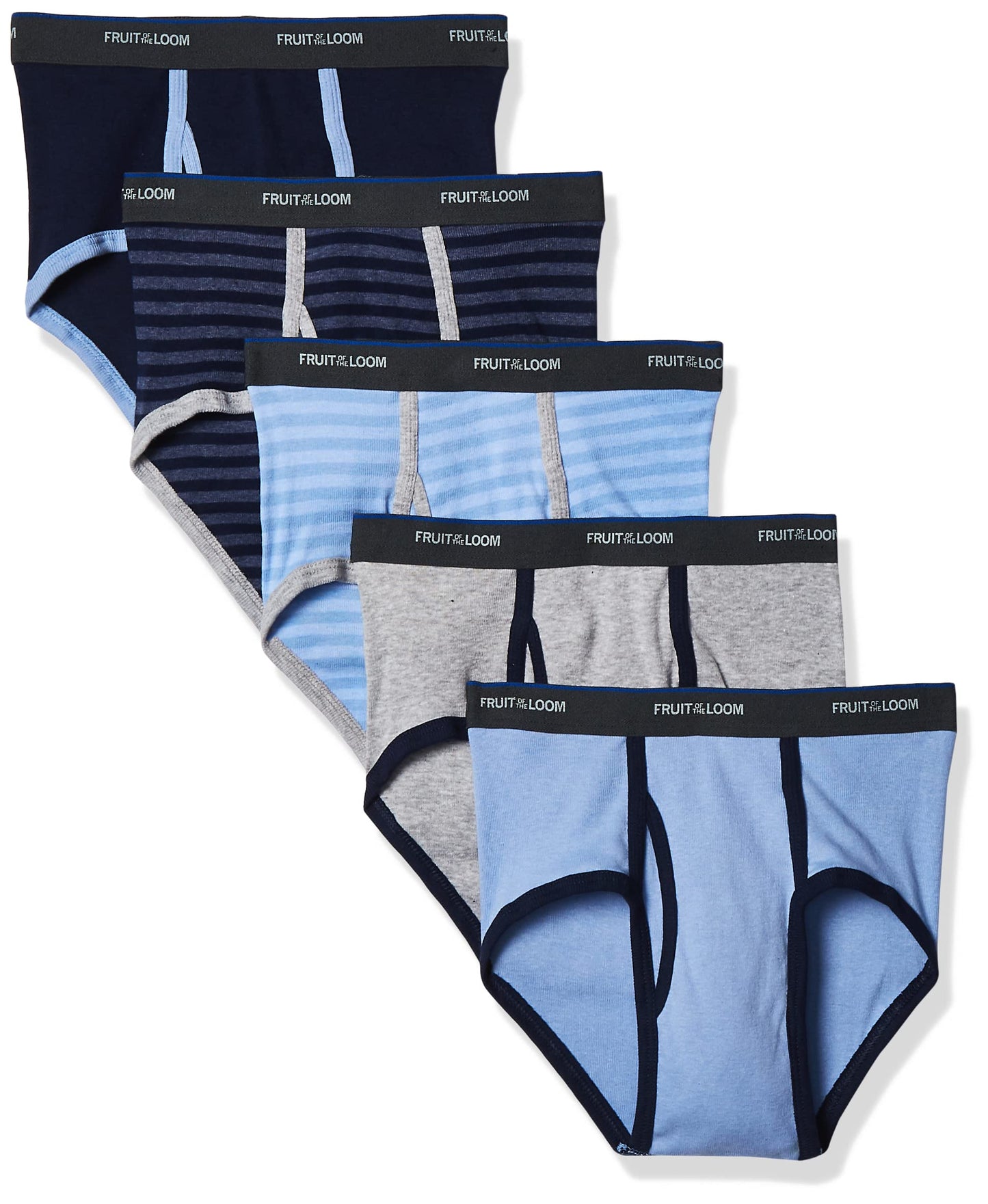 Fruit Of The Loom Boys' Fashion Brief (Pack of 5), Multi, Large