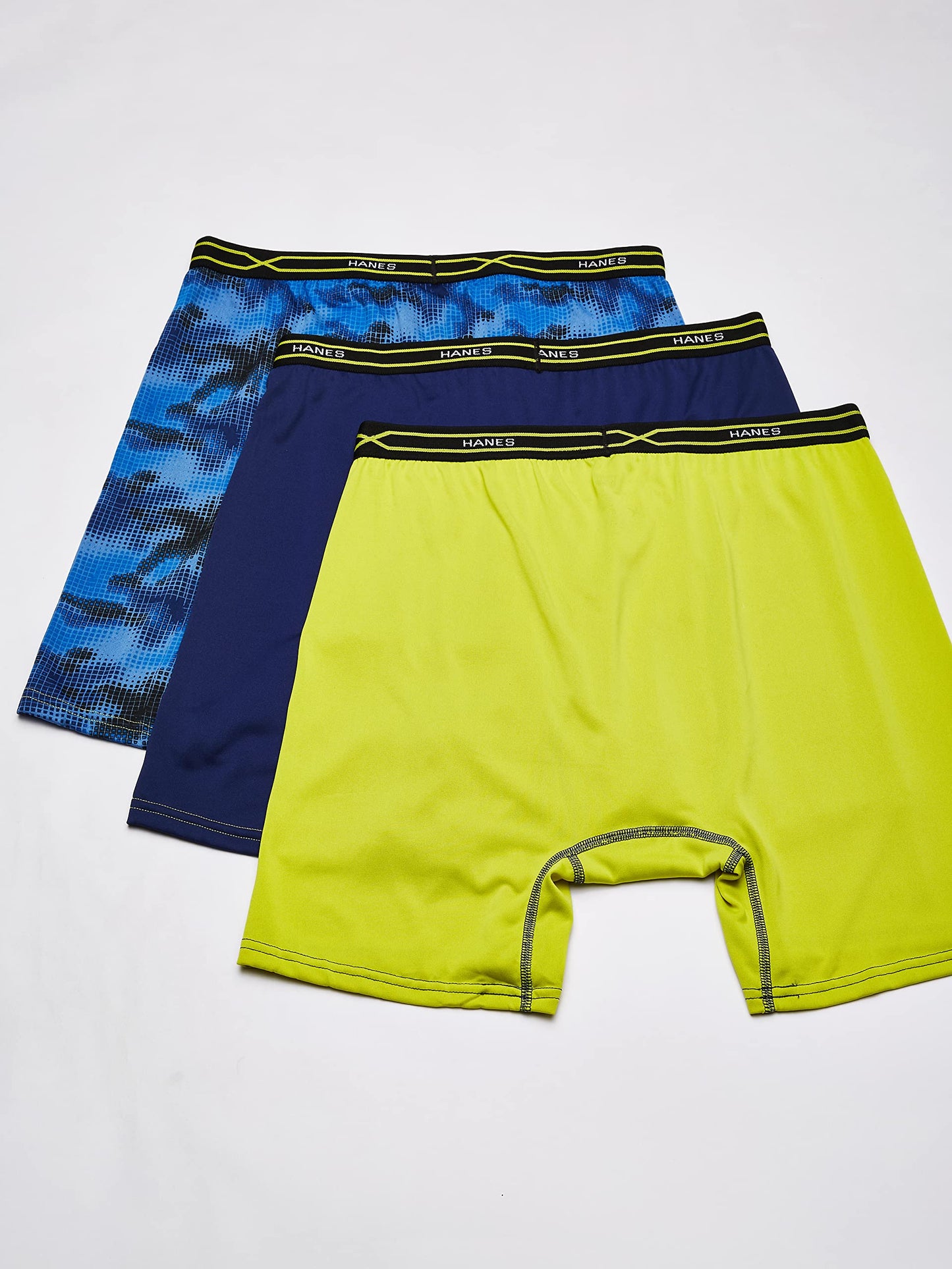 Hanes Men's 3-Pack X-Temp Performance Cool Boxer Brief (1 Print/2 Solids), Assorted, X-Large
