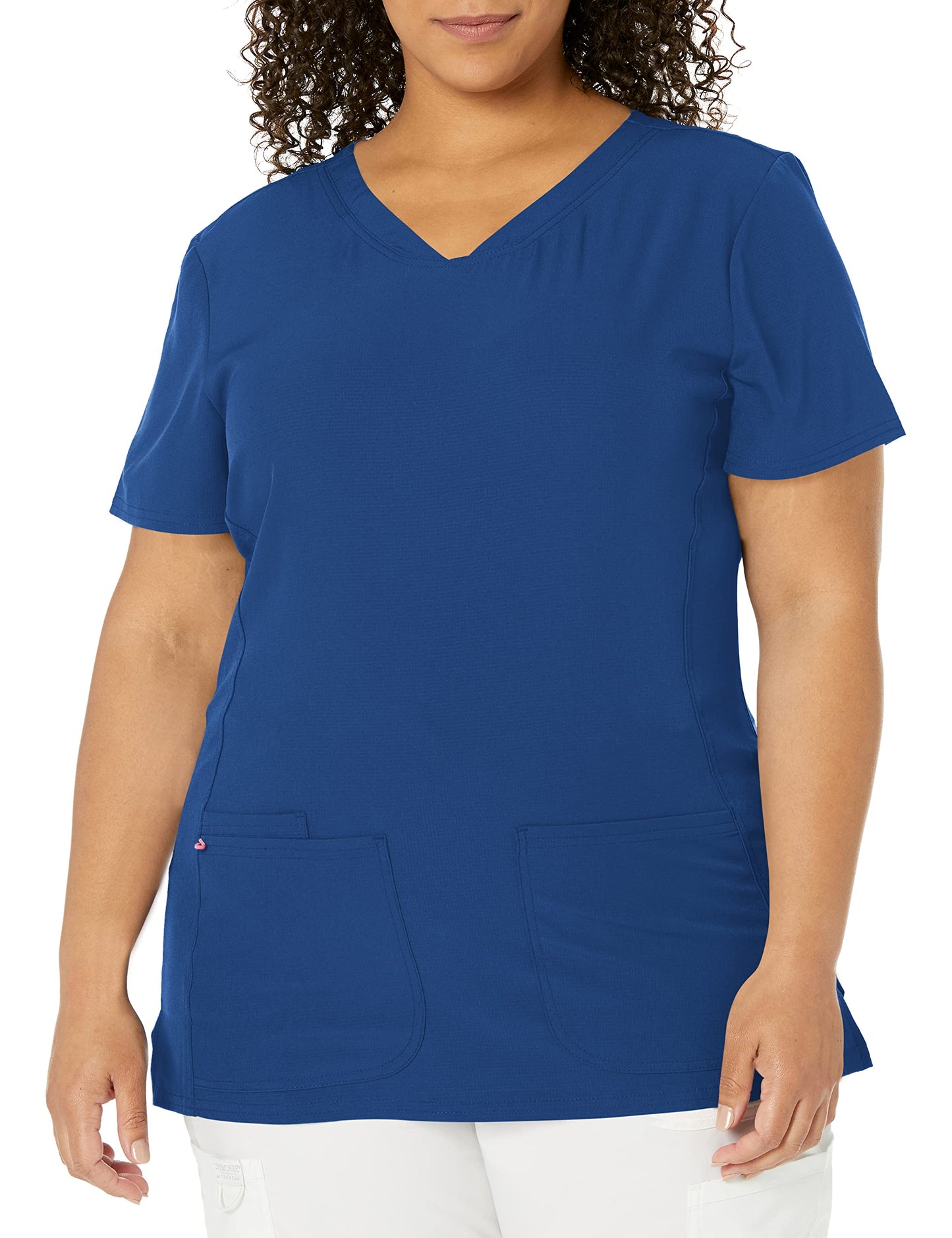 HeartSoul Women's Pitter-Pat V-Neck Scrubs Shirt, Khaki, XX-Small