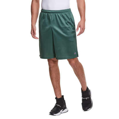 Champion Mesh Gym, Lightweight Athletic Shorts for Men (Reg. or Big, Black C Patch Logo, Large Tall
