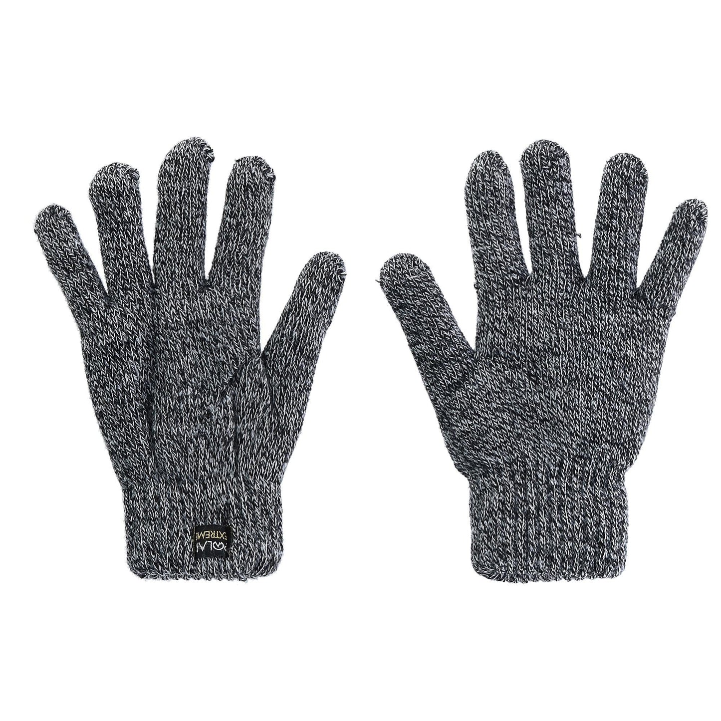 Polar Extreme Men's Insulated Knit Thermal Gloves, Grey