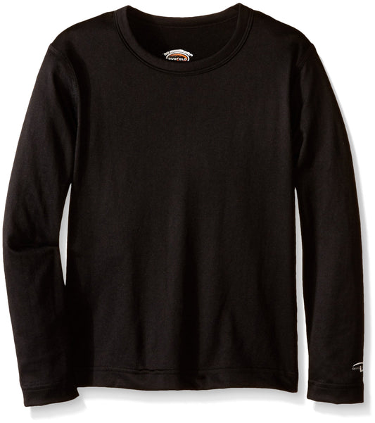Duofold Boys Mid Weight Varitherm Thermal Shirt Shirt, Black, Large