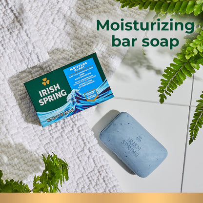 Irish Spring Moisture Blast Deodorant Bar Soap for Men, 12 Hour Fresh Deodorant Soap, 3.7 oz Bar (12 Pack)