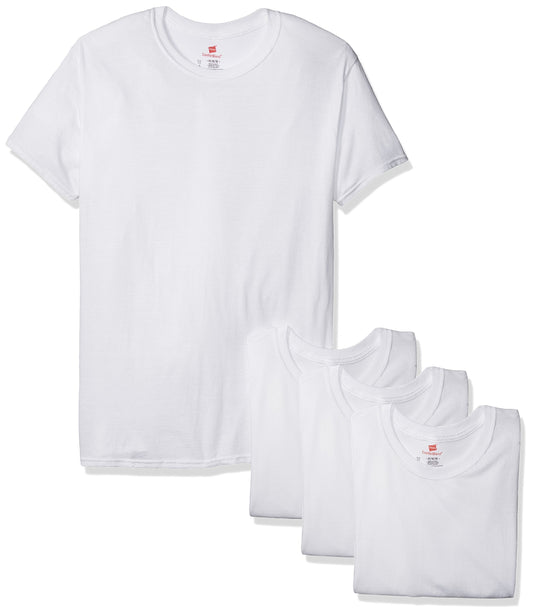 Hanes Men's 3-Pack Comfortblend Crewneck Undershirt with Freshiq, White, X-Large