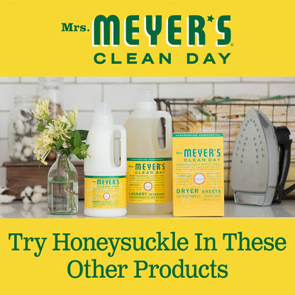 MRS. MEYER'S CLEAN DAY Hand Lotion for Dry Hands, Non-Greasy Moisturizer Made with Essential Oils, Honeysuckle, 12 oz