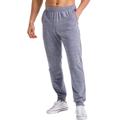 Hanes Men's Originals French Terry Joggers, Lightweight Sweatpants with Pockets, 30" Inseam, Navy PE Heather, X-Large