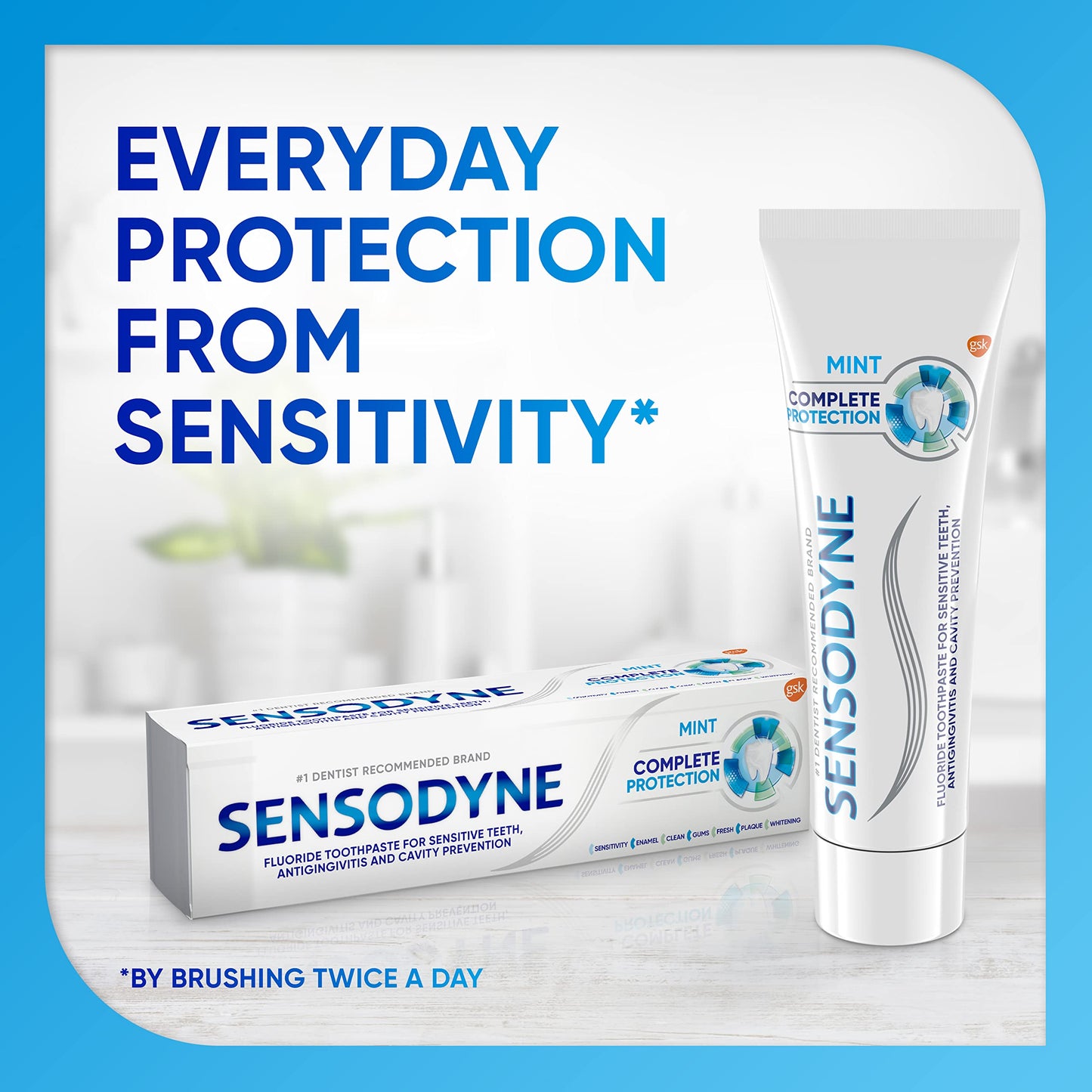 Sensodyne Complete Protection Sensitivity Toothpaste with Cavity & Gingivitis Protection Extra Fresh 3.4 oz (Pack of 3)