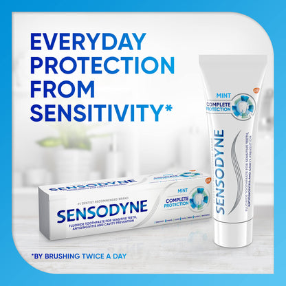 Sensodyne Complete Protection Sensitivity Toothpaste with Cavity & Gingivitis Protection Extra Fresh 3.4 oz (Pack of 3)