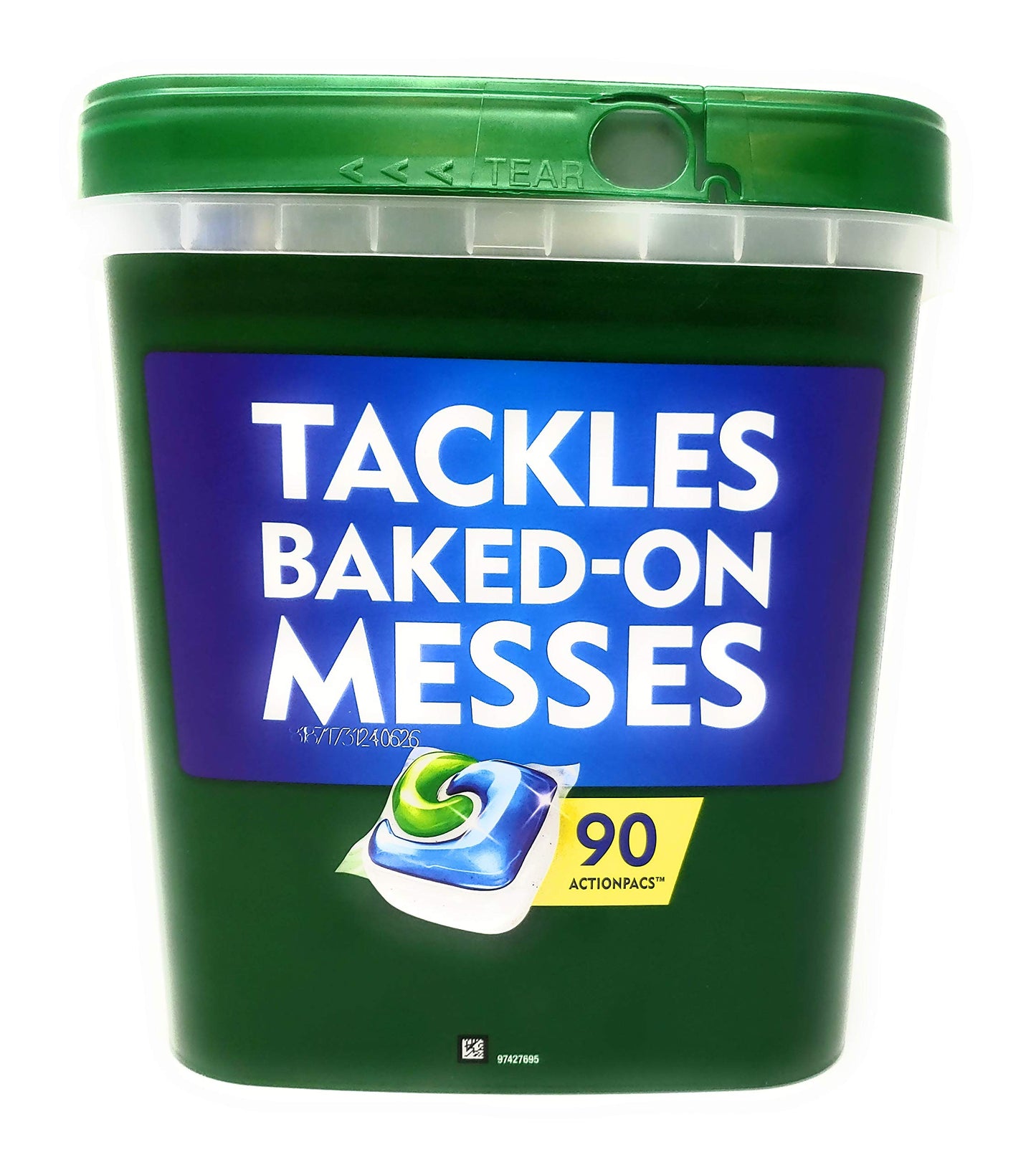 Cascade Complete Dishwasher Detergent, with Dawn Grease Fighting Power, 90 Fresh Scent Action Pacs