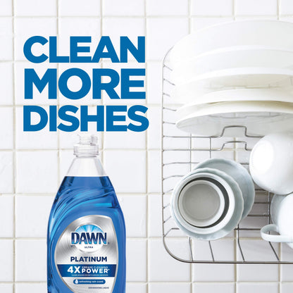 Dawn Platinum Dishwashing Liquid Dish Soap, Refreshing Rain Scent, 24 Fl Oz