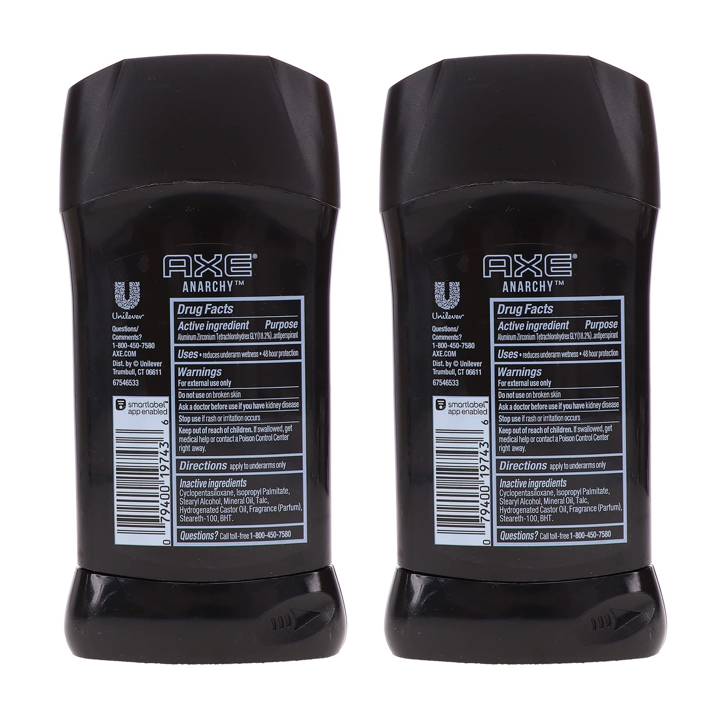 AXE Invisible Solid AntiPerspirant Deodorant Anarchy 2.7 Oz, Sandalwood (Pack of 2)