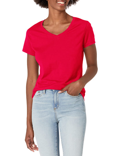 Hanes womens X-temp V-neck T-shirt novelty t shirts, Navy, X-Large US