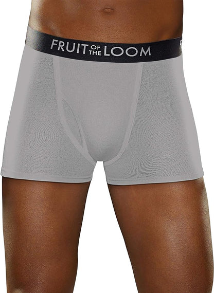 Fruit of the Loom Men's Trunks, Short Leg Boxer Briefs Bundle 6 Pack