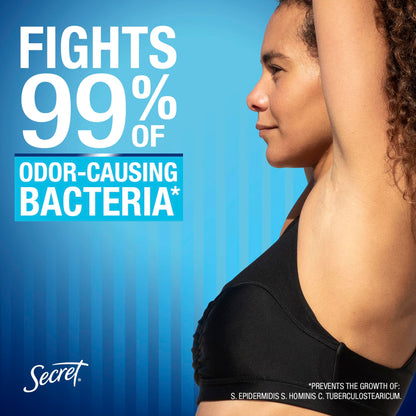 Secret Outlast Antiperspirant Deodorant for Women, 72hr Sweat & Odor Protection, PH Balancing Minerals, Clear Gel, Unscented, 2.6 oz