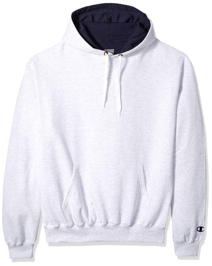 Champion Men's Cotton Max Pullover Hoodie, Silver/Gray, X Small