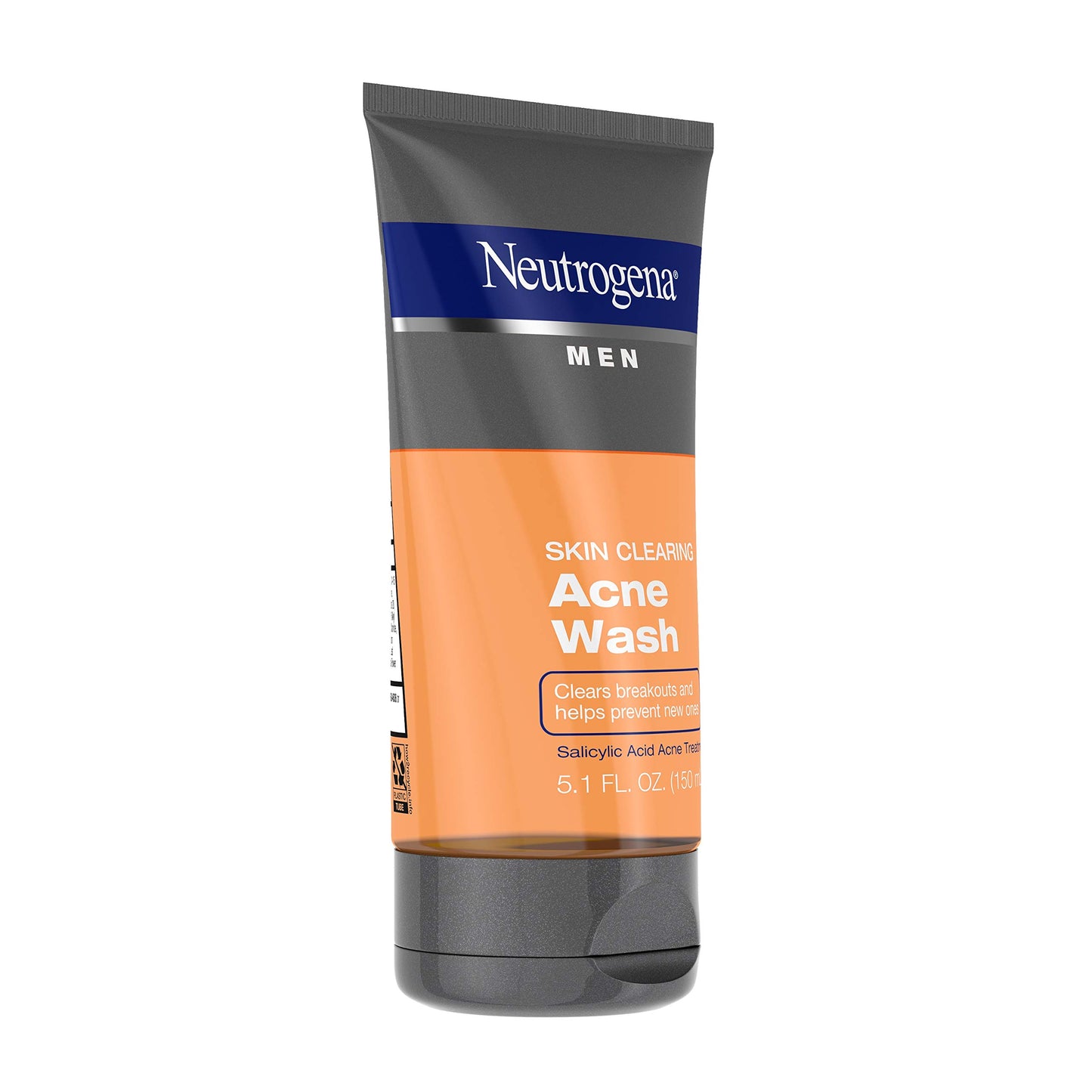 Neutrogena Men Skin Clearing Daily Acne Face Wash with Salicylic Acid Acne Treatment, Non-Comedogenic Facial Cleanser to Treat & Prevent Breakouts, 5.1 fl. oz