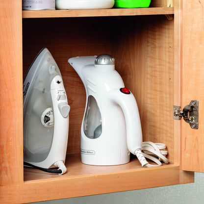 Proctor Silex Handheld Garment Steamer for Clothes, Fabric and Drapes, Continuous Steam, Portable Wrinkle-Remover for Home and Travel, Vacation Essentials, 120/240 Volt, 800W, White (11579PS)