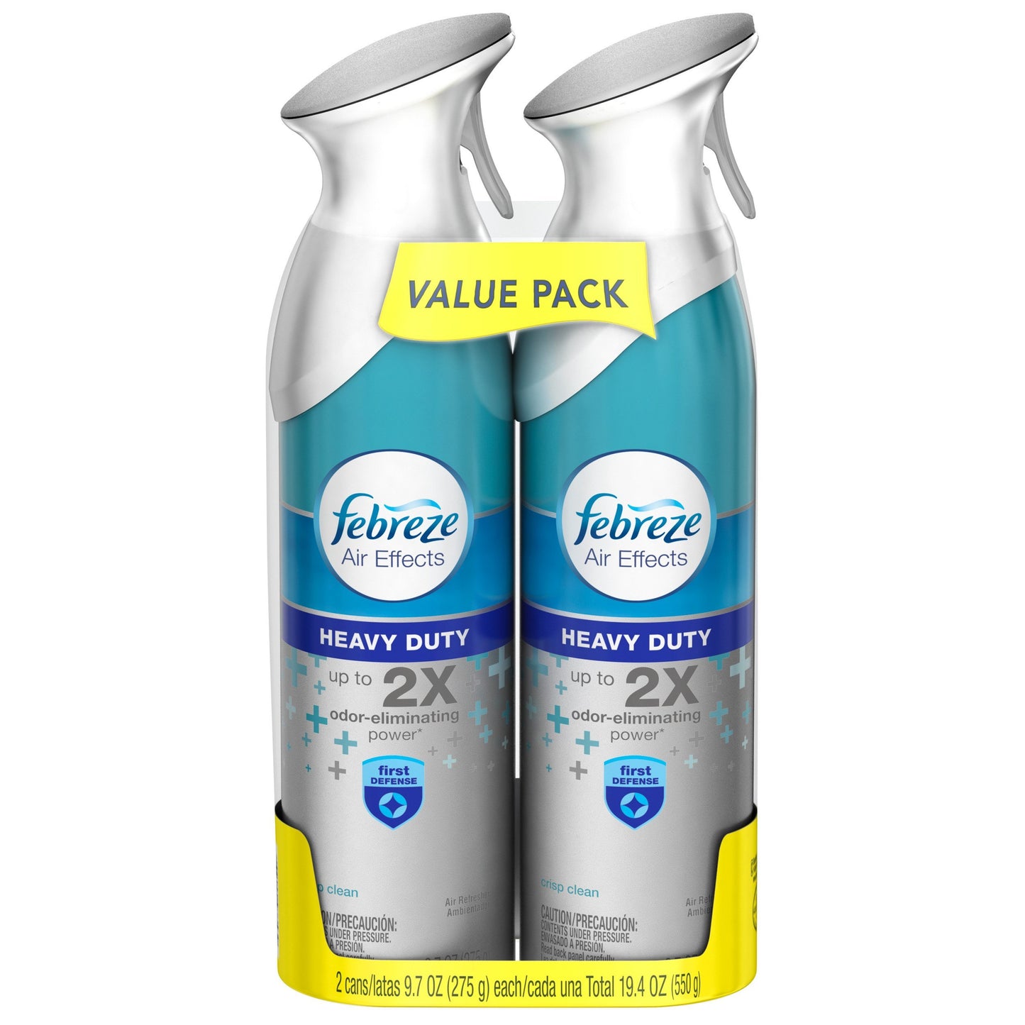 Febreze Air Effects Heavy Duty Crisp Clean Air Freshener, 2 ct