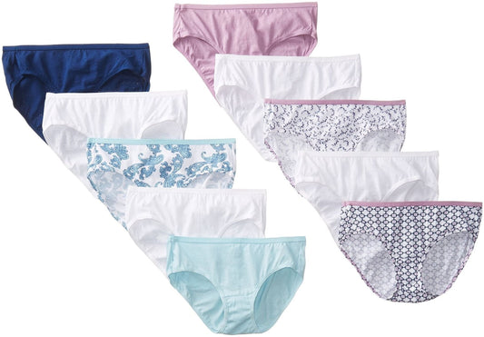 Hanes Women's Cotton Hipster 10-Pack