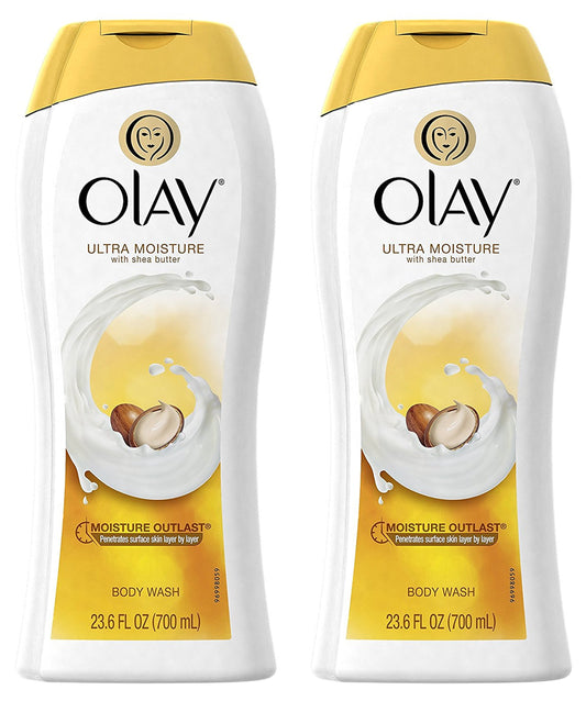 Olay Ultra Moisture Shea Butter Body Wash, 23.6 Ounce (Pack of 4)