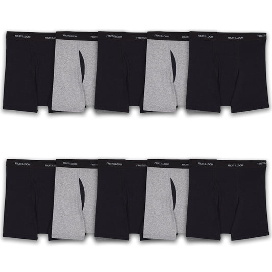Fruit of the Loom Boys Boxer Briefs 7+3 bonus Pack Multicolor
