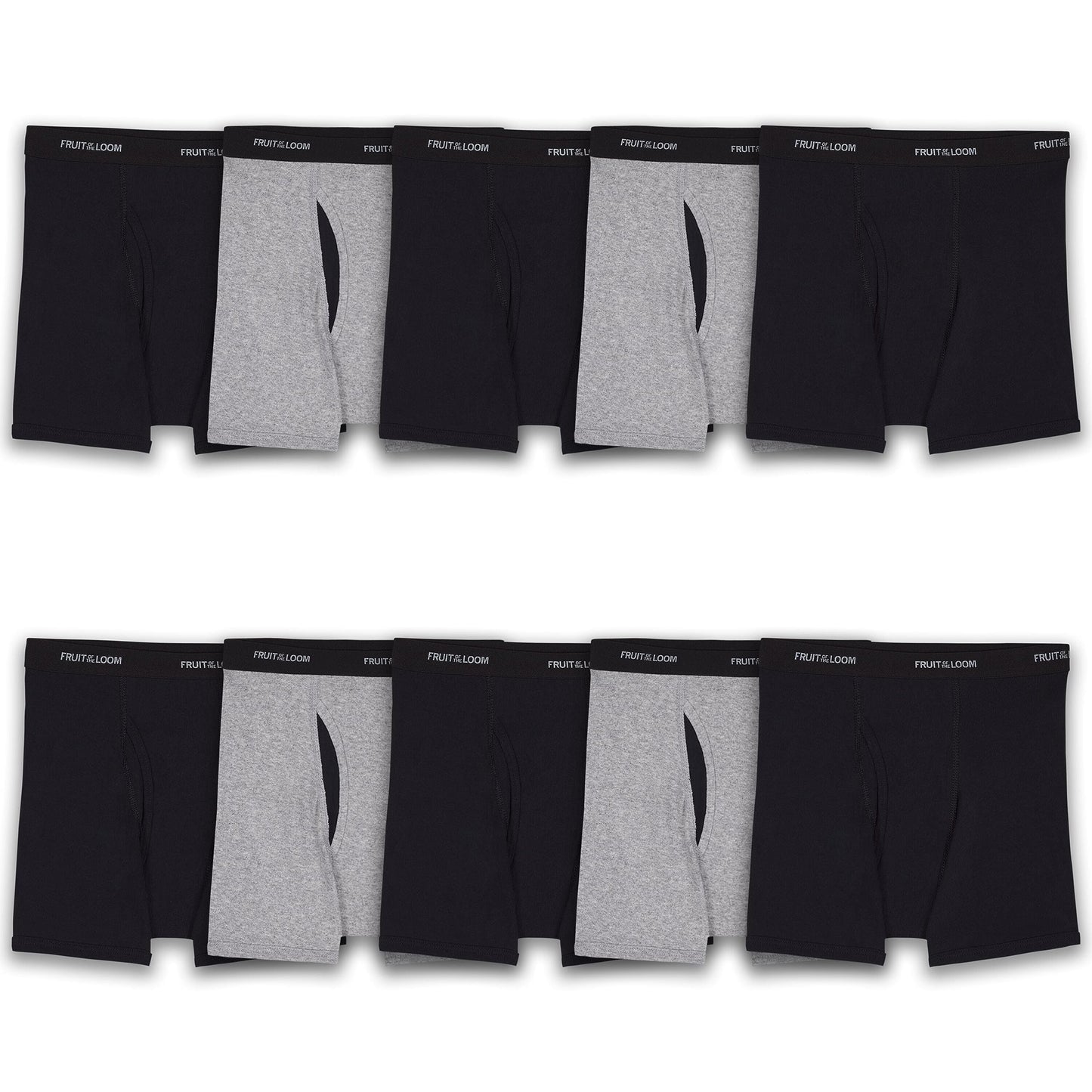 Fruit of the Loom Boys Boxer Briefs 7+3 bonus Pack Multicolor
