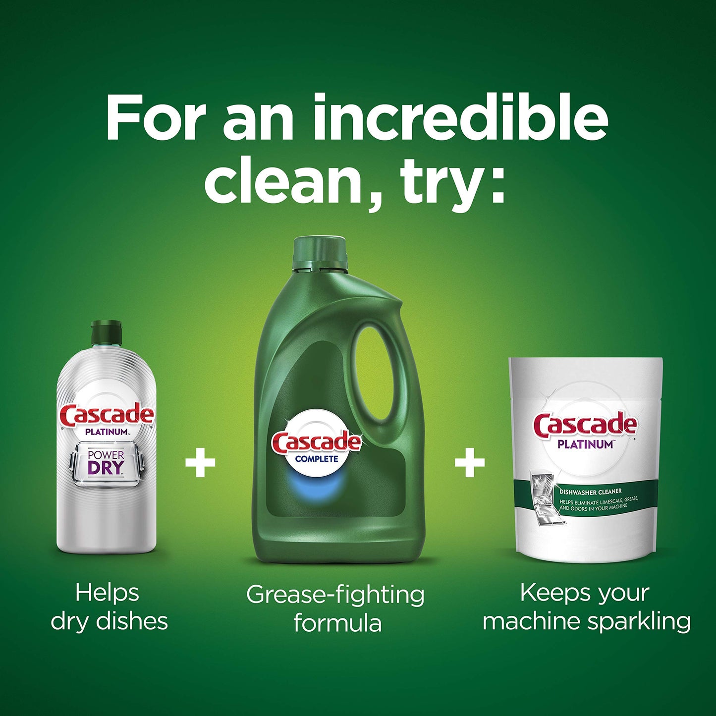 Cascade Complete Gel All-in-1 Dishwasher Detergent - 75 oz - Fresh