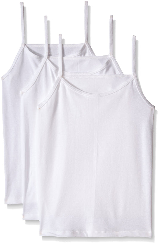 Fruit of the Loom Big Girls' Cami , White, Large(Pack of 3)