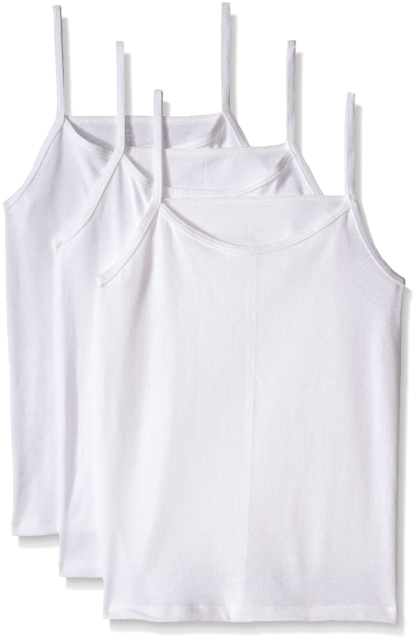 Fruit of the Loom Big Girls' Cami , White, Large(Pack of 3)