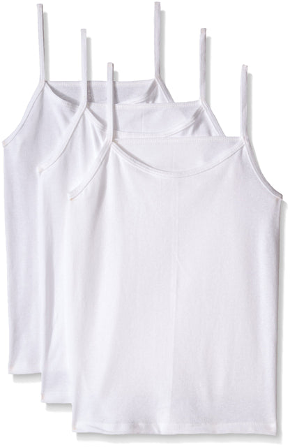 Fruit of the Loom Big Girls' Cami , White, Large(Pack of 3)