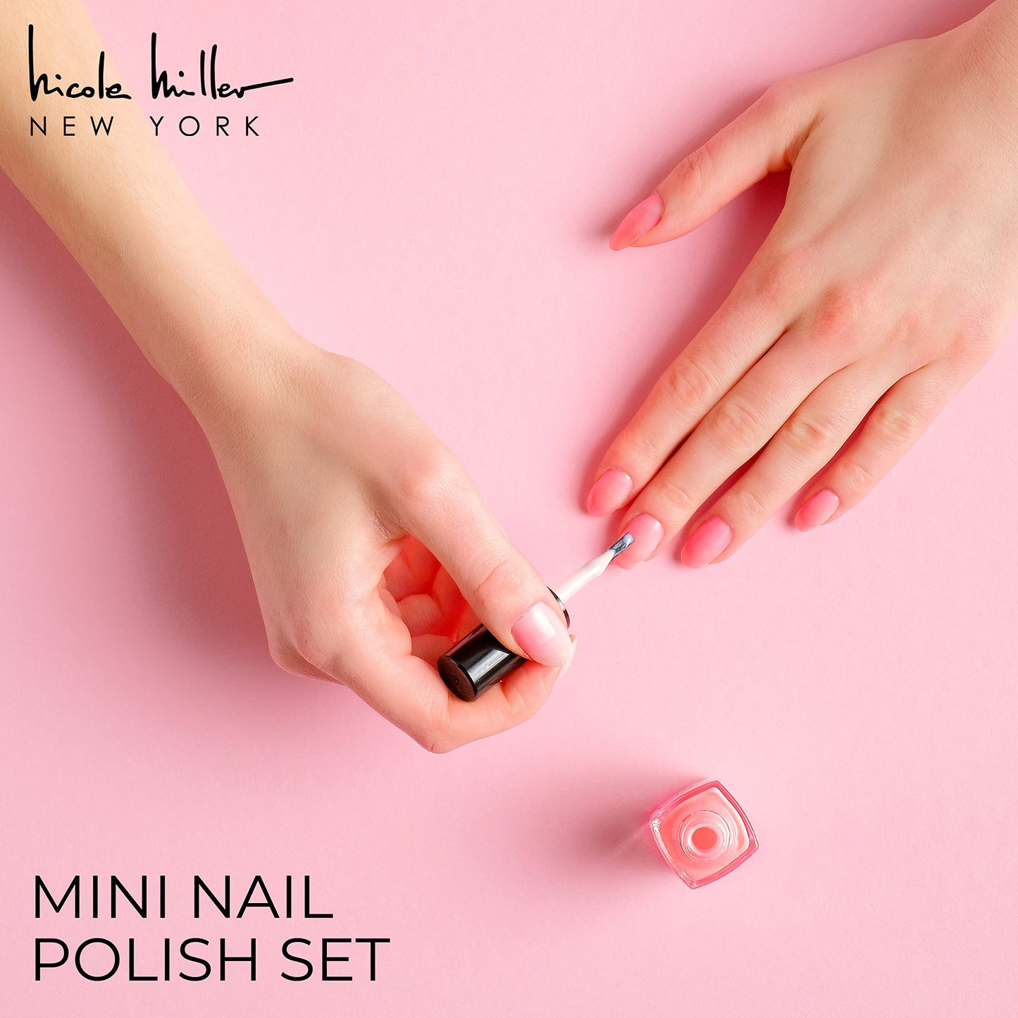 Nicole Miller Mini Nail Polish Set - Glossy, Vibrant Colors for Fingernails & Toenails, Trendy Collection