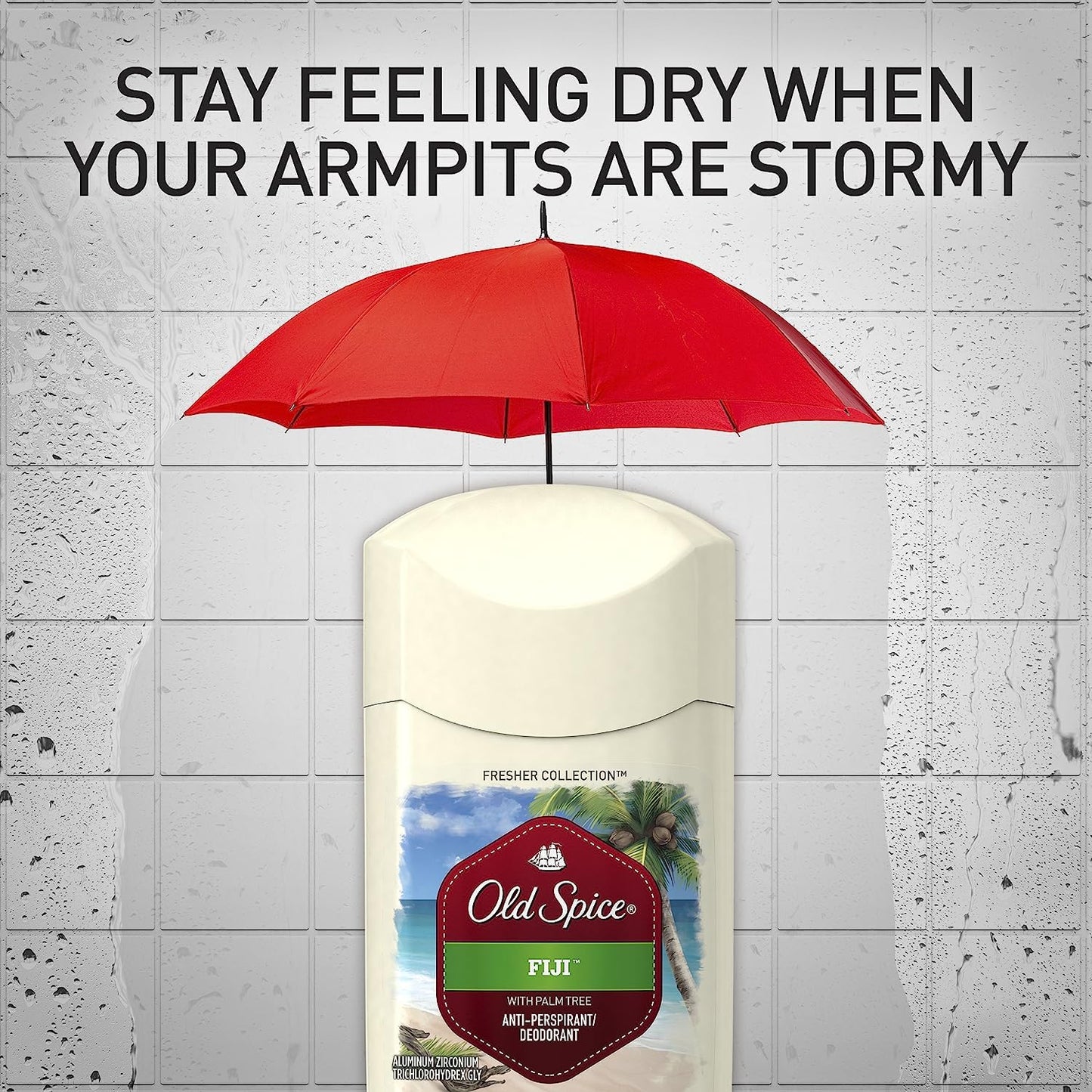 Old Spice Fresher Collection Men's Anti-Perspirant and Deodorant, Fiji Scent - 3.4 Oz