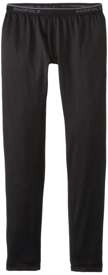 Duofold Boys' Youth mid Weight Bottom, Black, Medium