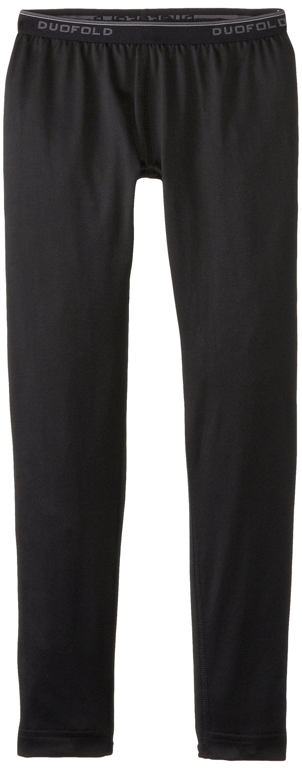 Duofold Boys Mid Weight Varitherm Thermal Pant, Black, X-Small